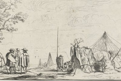 Soldiers at an Encampment by Robert van den Hoecke